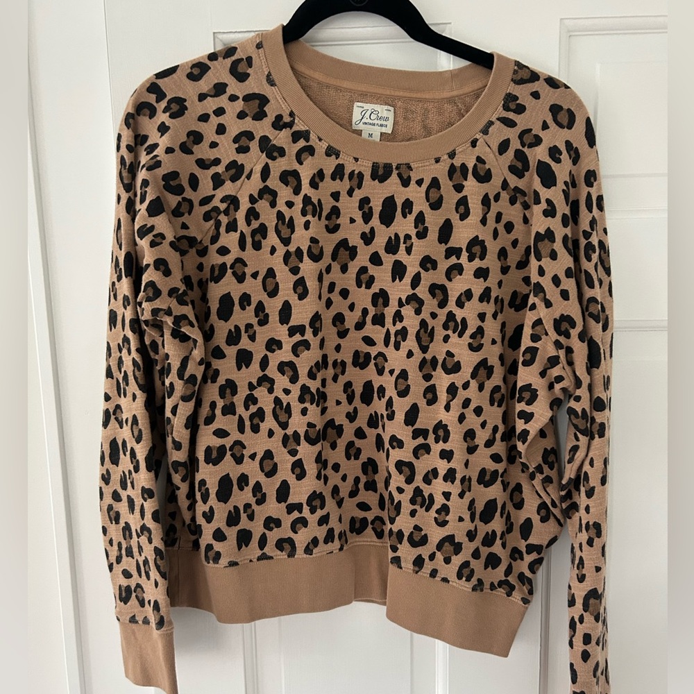 J.Crew Cheetah Vintage Fleece M